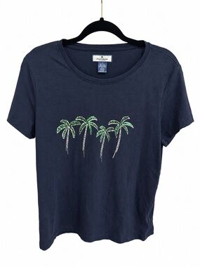 Coastal Palm-Graphic Navy Short-Sleeve Tee~ Island Collection By Stella Parker 💫